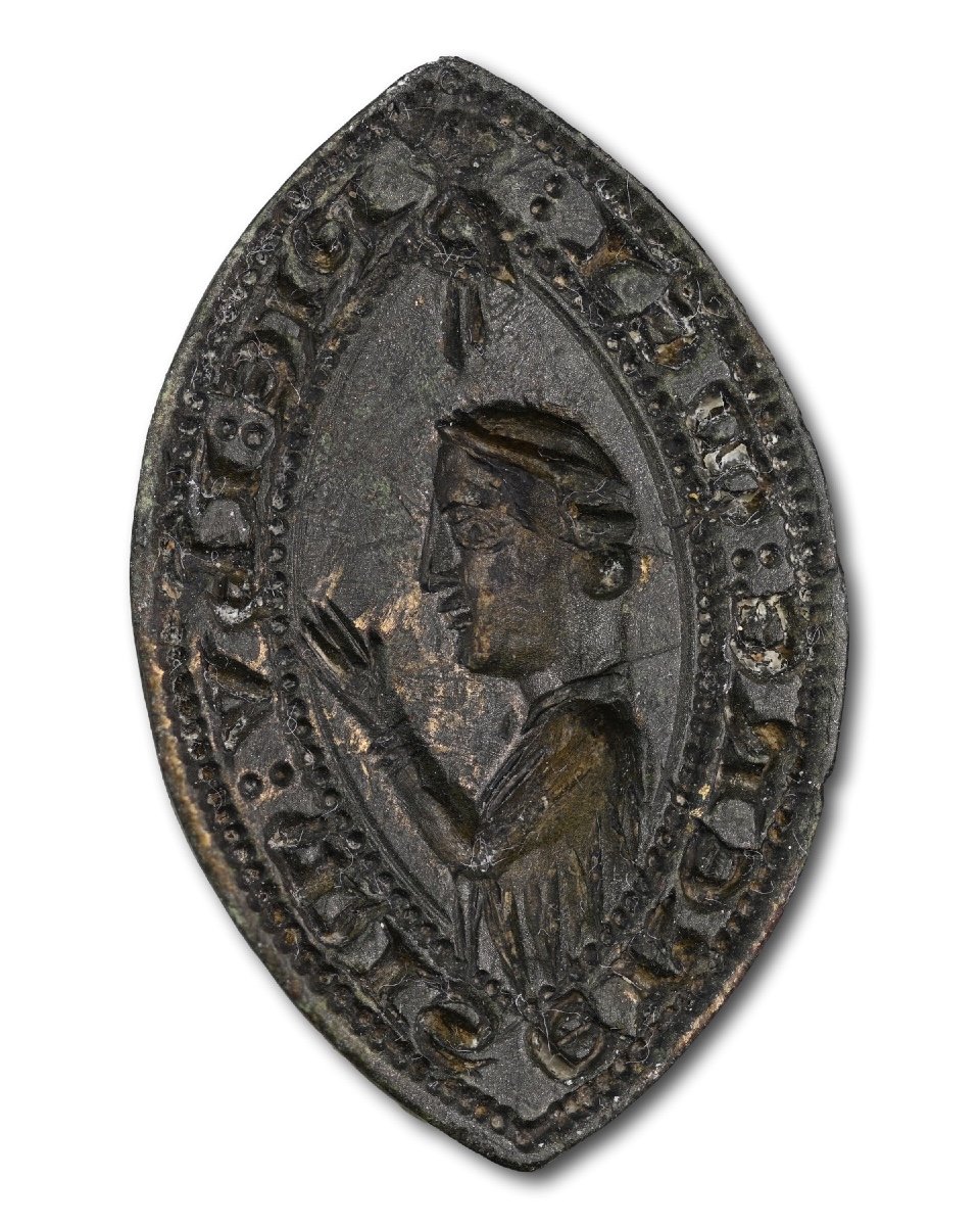 Medieval Bronze Seal - Mercy On Me. English, 14th Century.