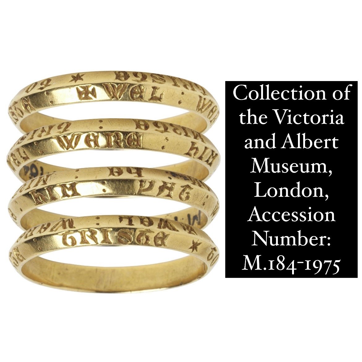 Bague à Breloques Magique En Or Avec Inscriptions Talismaniques. Anglais, 13ème Siècle.  -photo-5