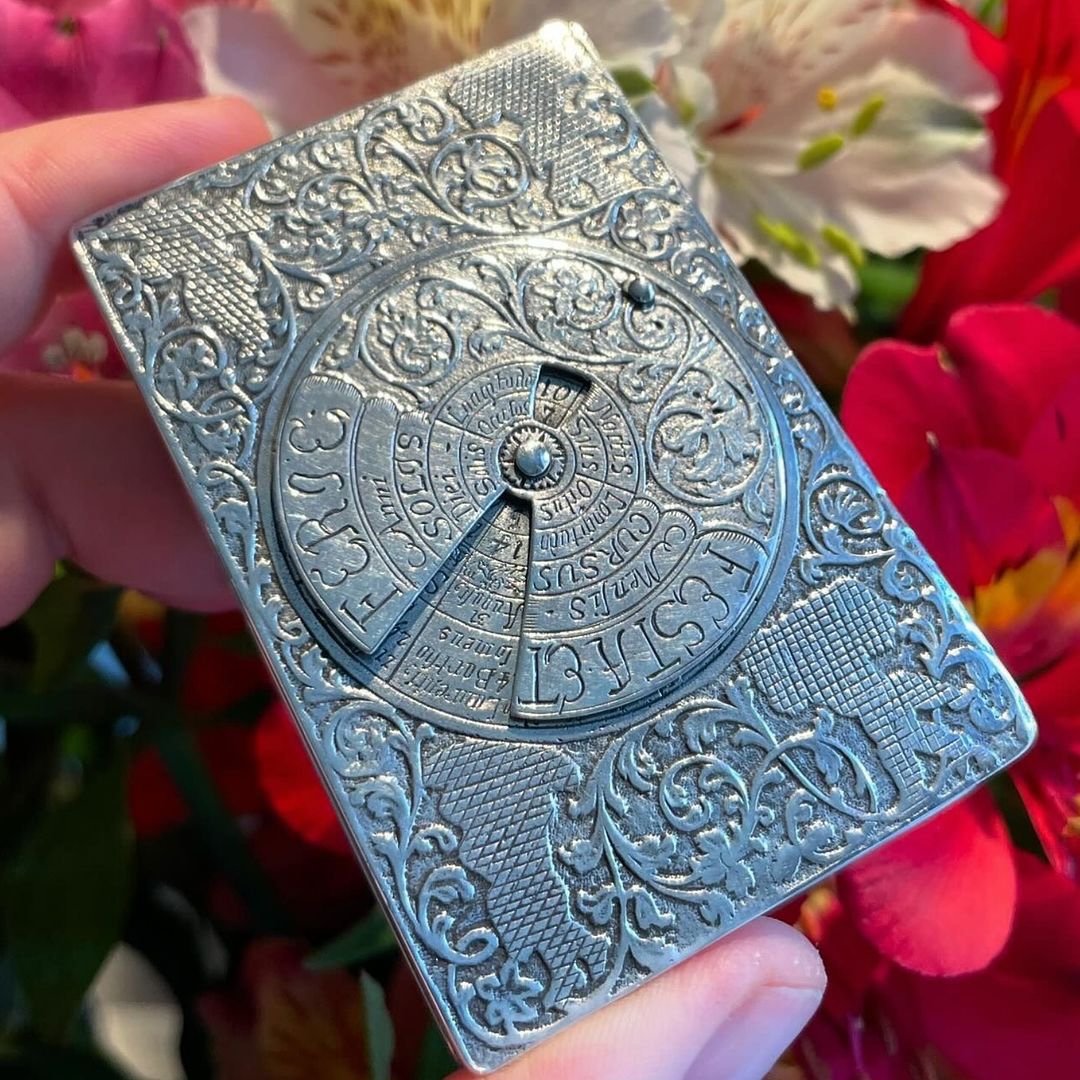 Tabatière à Quantième Perpétuel En Argent. Allemand, Première Moitié Du XVIIIe Siècle. -photo-3
