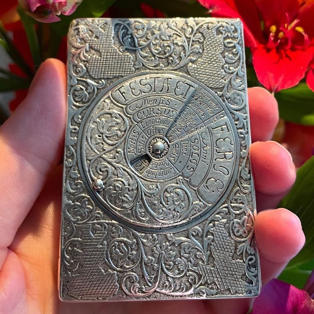 Tabatière à Quantième Perpétuel En Argent. Allemand, Première Moitié Du XVIIIe Siècle. -photo-6