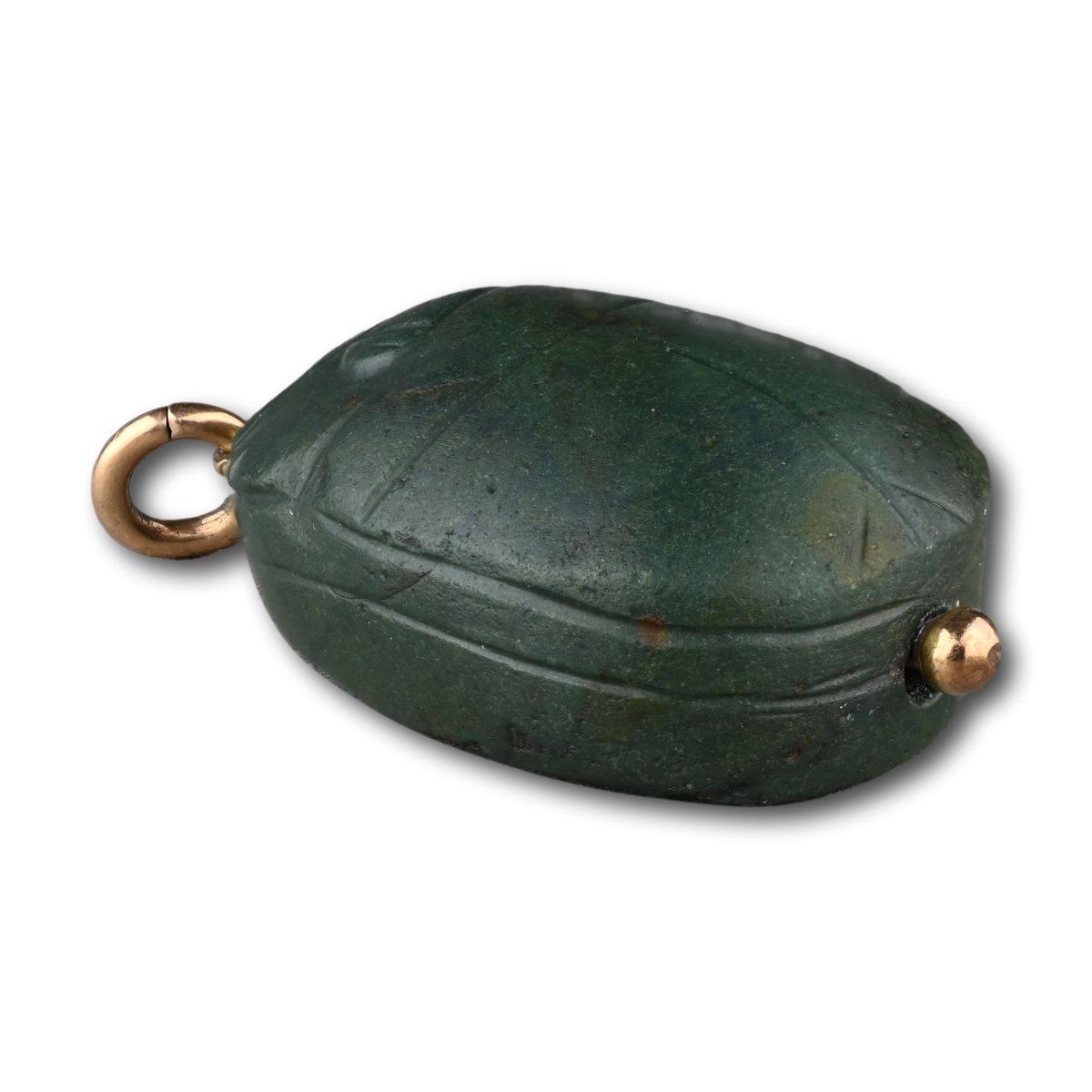 Ancient Green Jasper Scarab. Egyptian, Middle Kingdom, Ca. 1981–1640 B.c.-photo-2