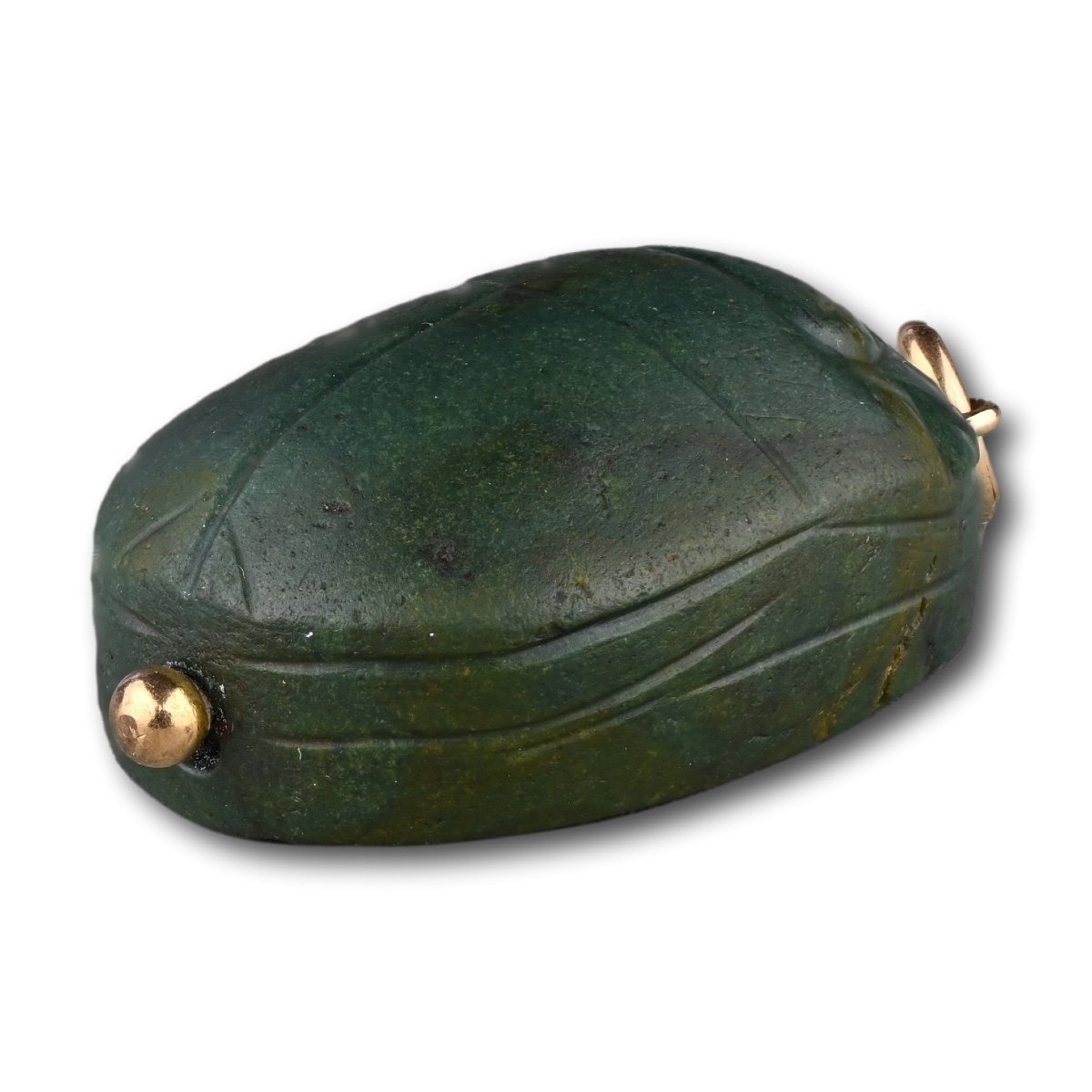 Ancient Green Jasper Scarab. Egyptian, Middle Kingdom, Ca. 1981–1640 B.c.-photo-3