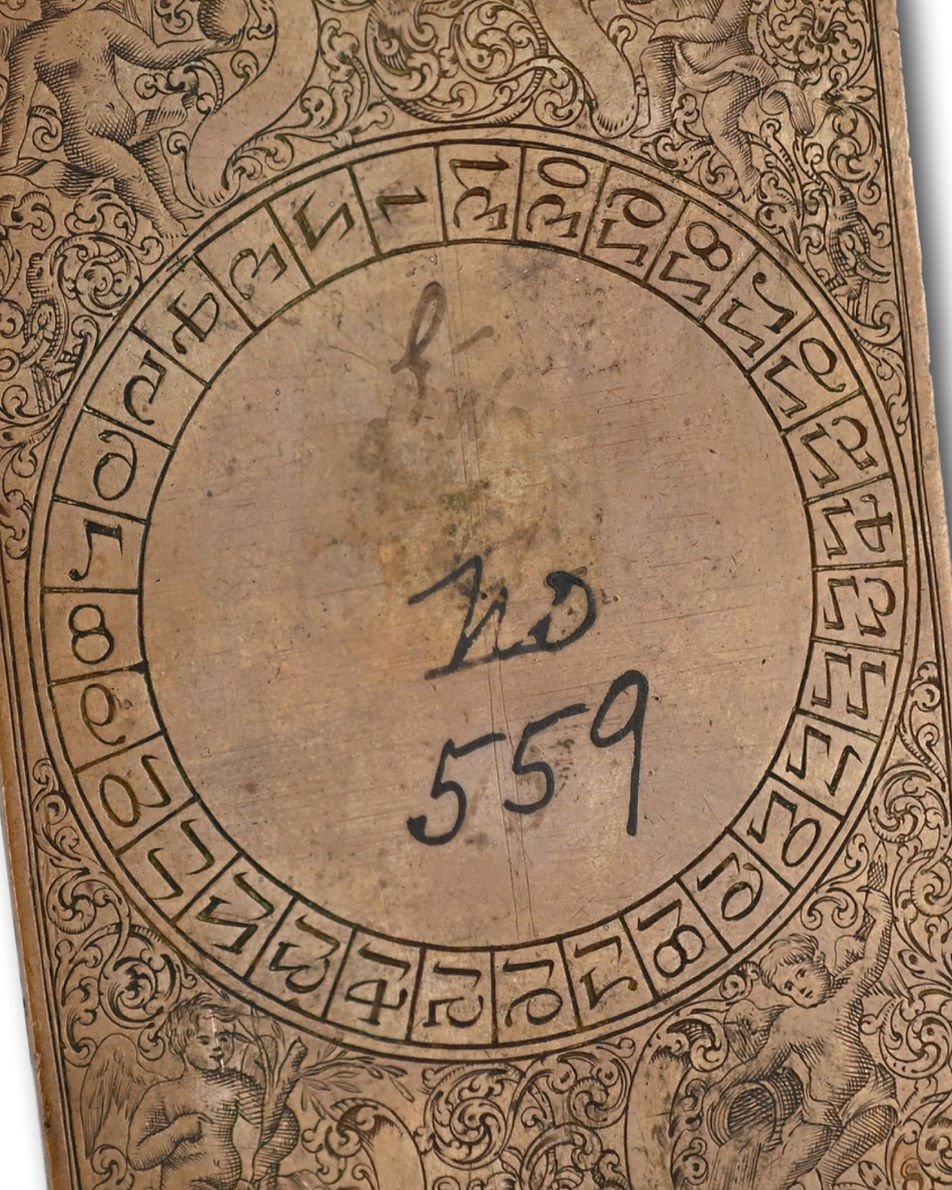 Copper Printing Plate For A Perpetual Calendar. German, Early 18th Century.-photo-6