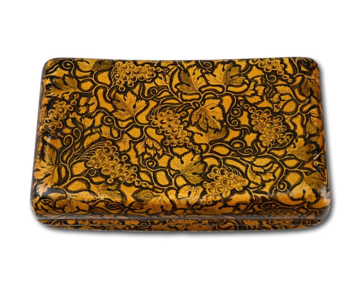 Pen-work Sycamore Snuff Box With A Fox Hunt. Mauchline, Scotland, 19th Century.-photo-6