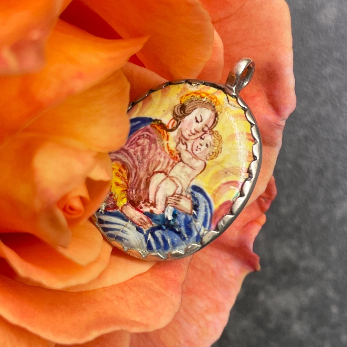 Petit Pendentif De Dévotion Avec Les Rois Mages. Allemand, Vers 1700.  -photo-6