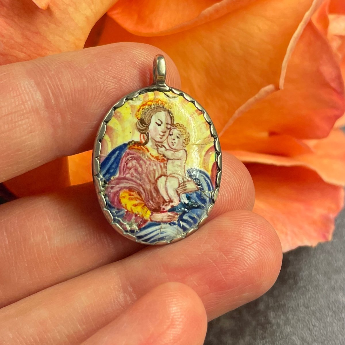 Petit Pendentif De Dévotion Avec Les Rois Mages. Allemand, Vers 1700.  -photo-8