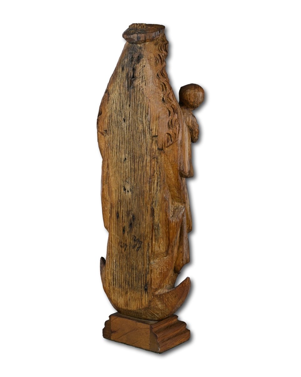 Oak Poupée De Malines Sculpture. Mechelen, Early 16th Century.-photo-4