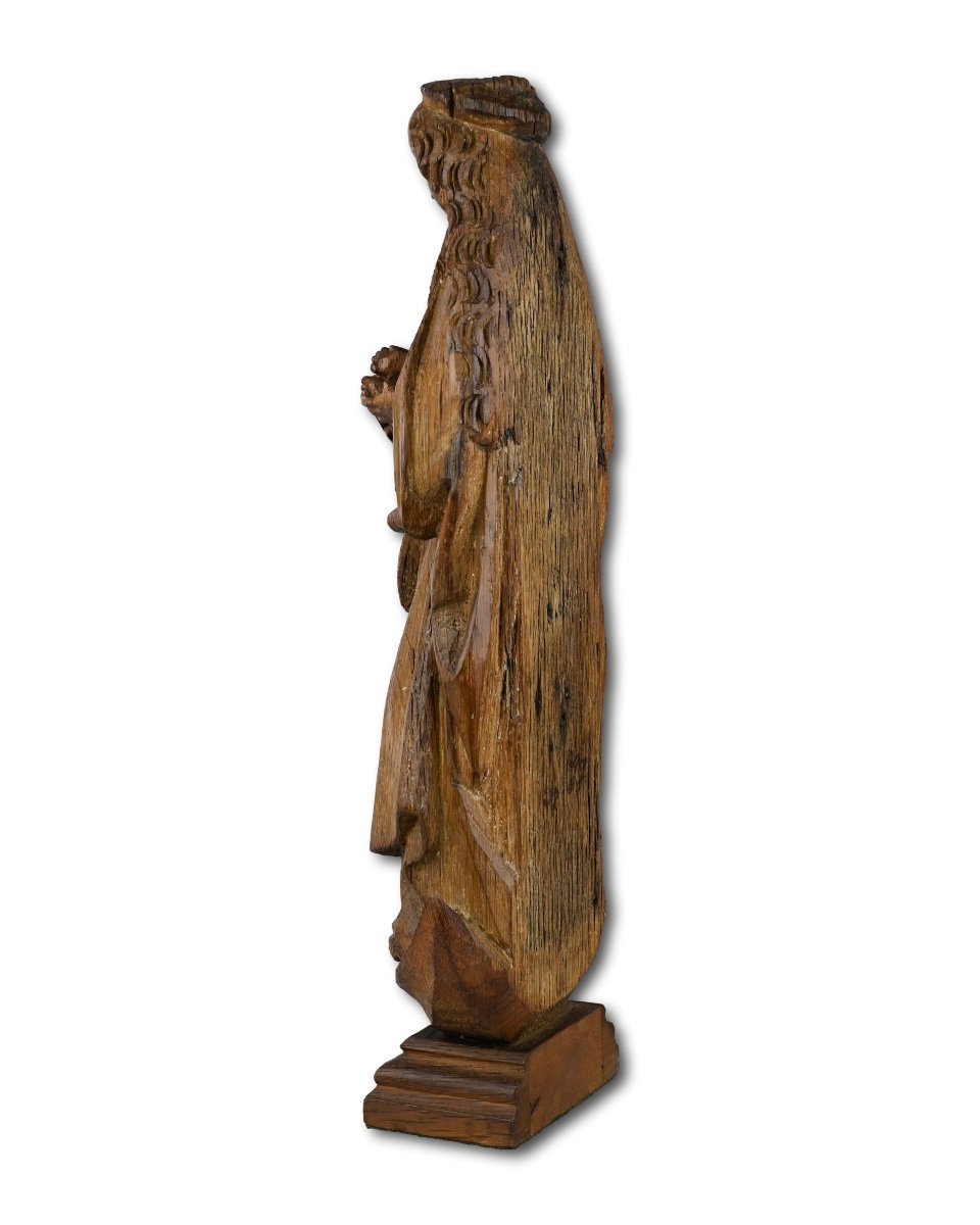 Oak Poupée De Malines Sculpture. Mechelen, Early 16th Century.-photo-2