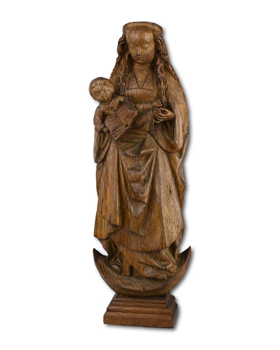 Oak Poupée De Malines Sculpture. Mechelen, Early 16th Century.-photo-4
