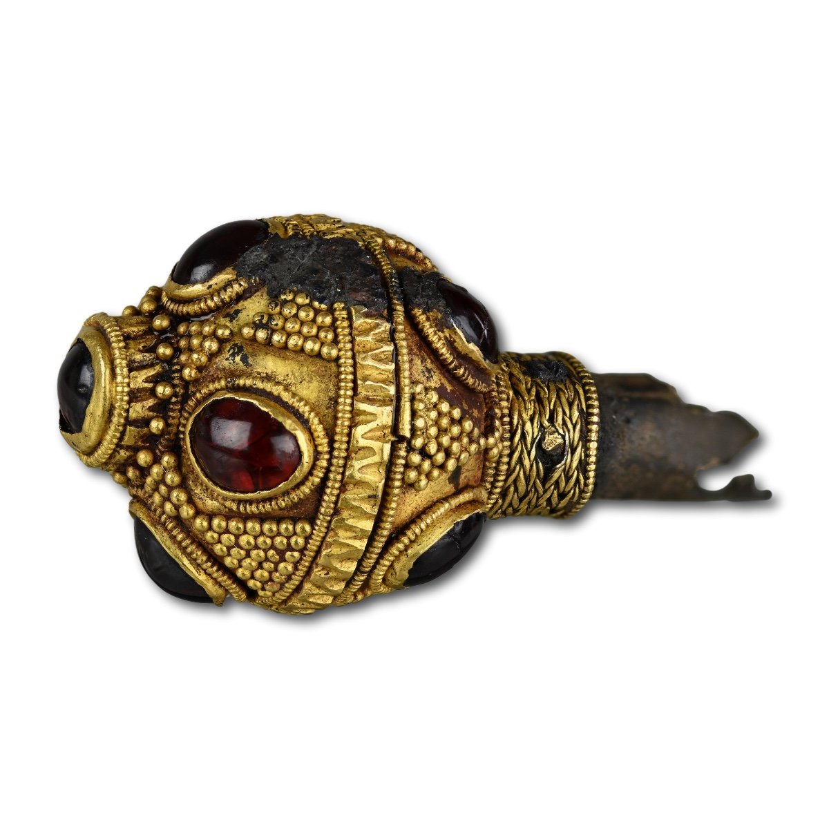 Merovingian Gold And Garnet Finial. Central And Western Europe, 7th Century Ad.-photo-5