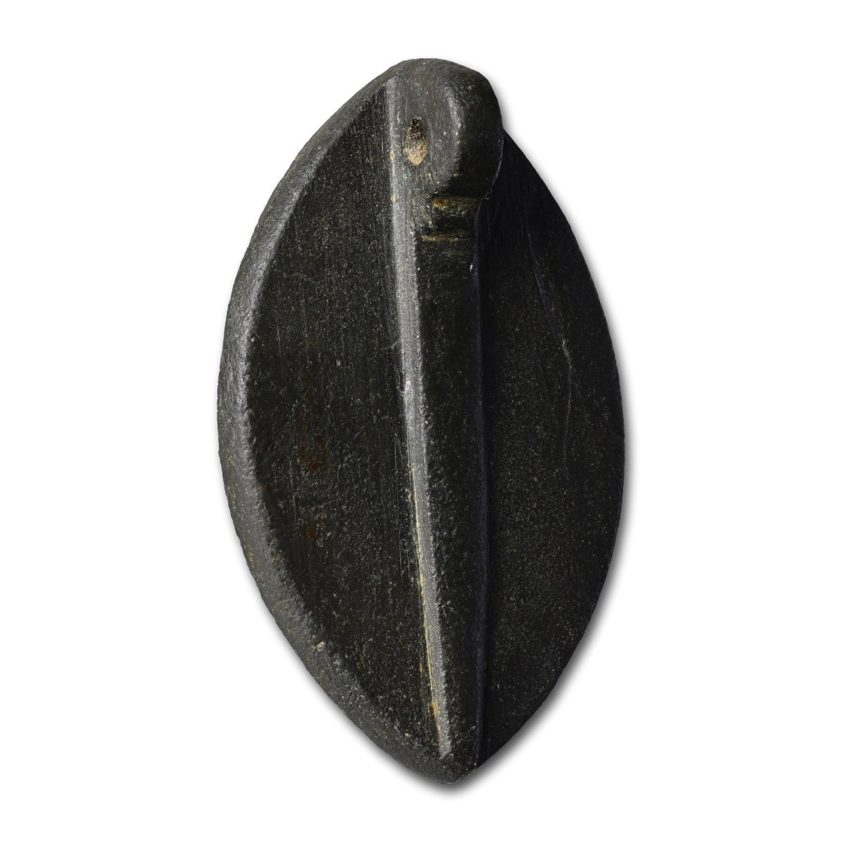 Medieval Bronze Seal Of Two Women Eating Fruit. English, 14th Century.-photo-1