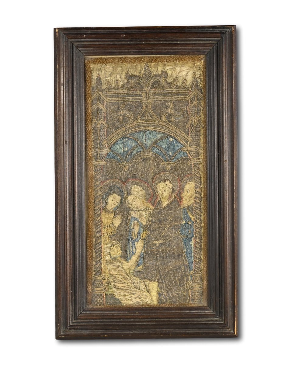 Orphrey Panels With Christ Healing The Sick And The Adoration Of The Shepherds.-photo-3