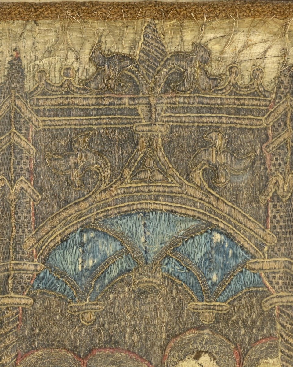 Orphrey Panels With Christ Healing The Sick And The Adoration Of The Shepherds.-photo-1
