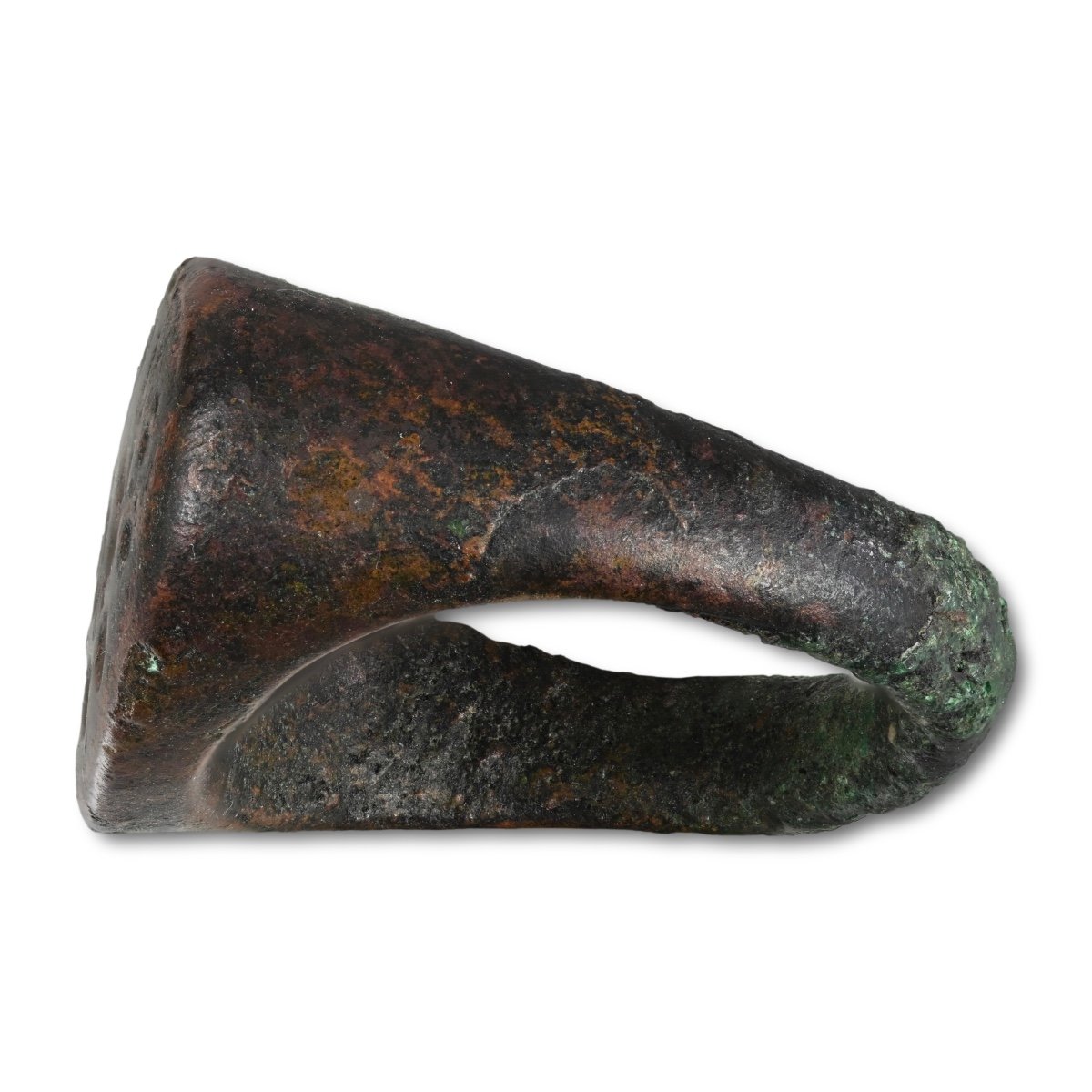 Egyptian Bronze Stirrup Ring. New Kingdom, Reign Of Akhenaten, 1353-1335 B.c.-photo-3