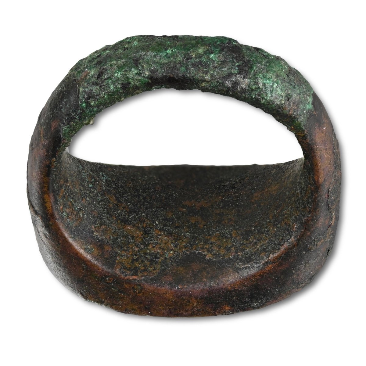 Egyptian Bronze Stirrup Ring. New Kingdom, Reign Of Akhenaten, 1353-1335 B.c.-photo-4