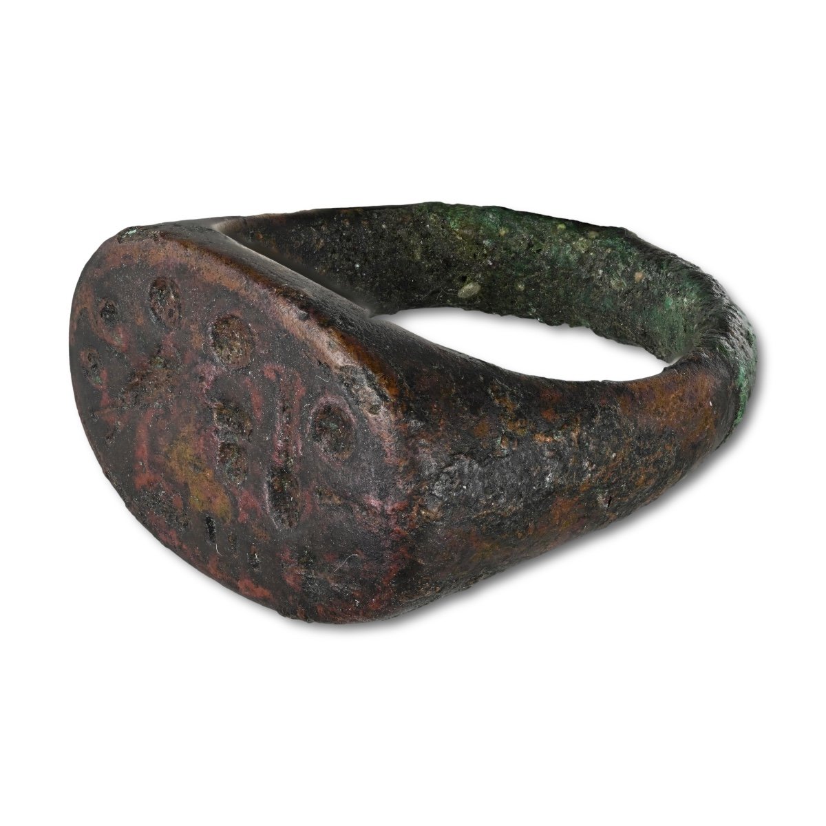 Egyptian Bronze Stirrup Ring. New Kingdom, Reign Of Akhenaten, 1353-1335 B.c.-photo-2