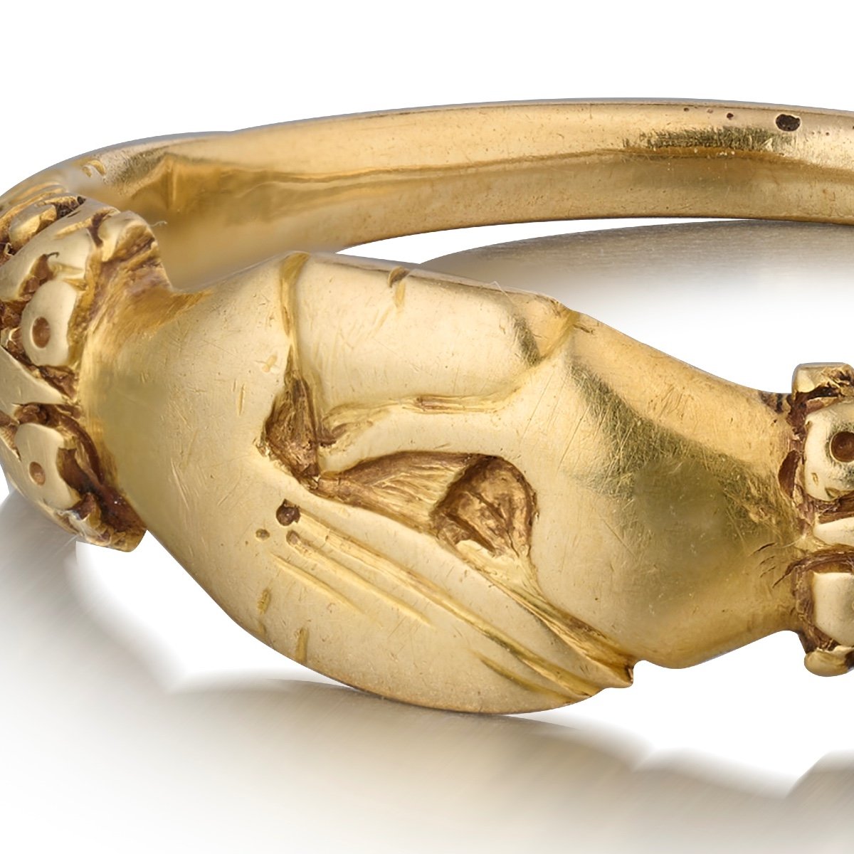 High Carat Gold Fede Ring. Probably English, Late 16th / Early 17th Century.-photo-2