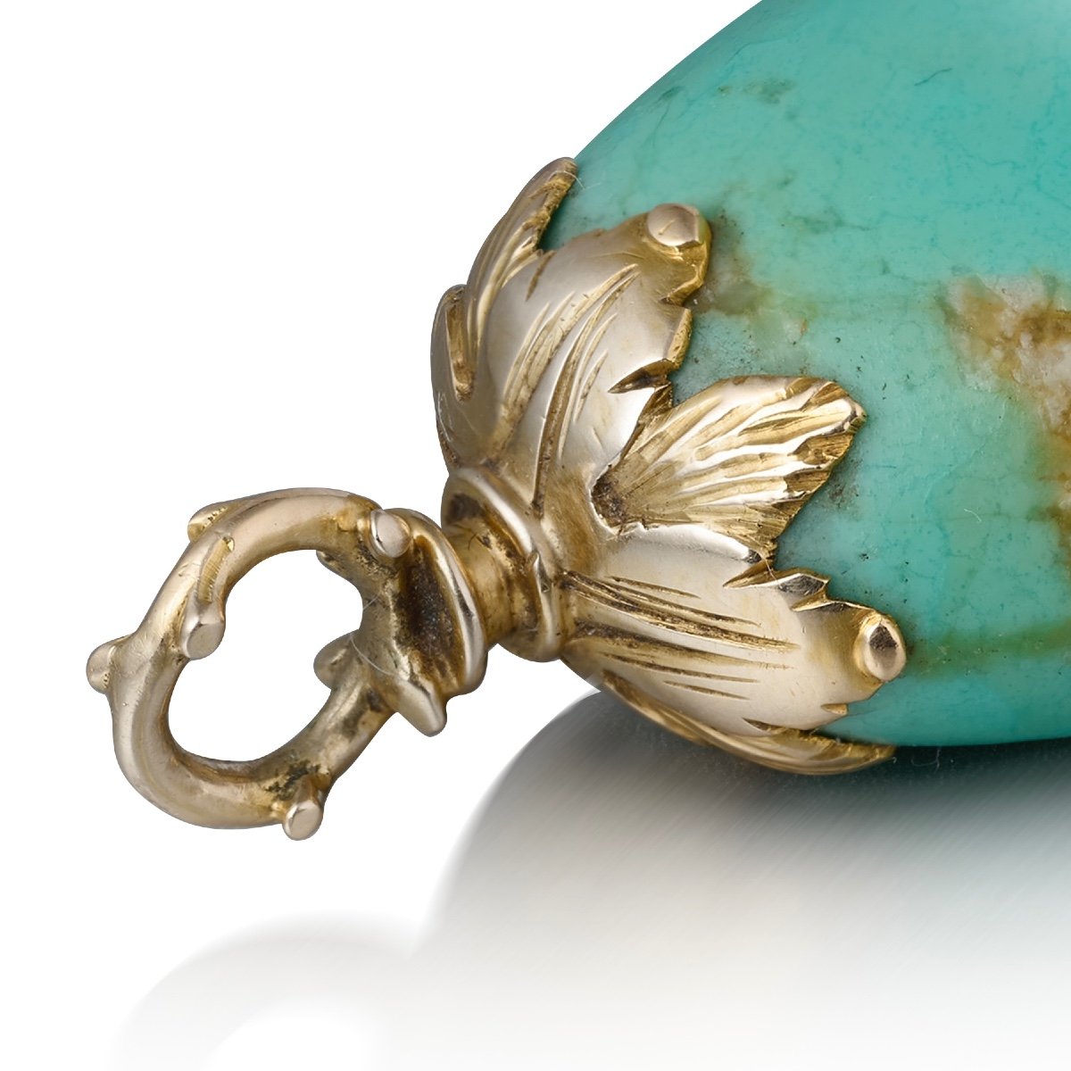 Pendentif Talismanique En Turquoise Surmonté d'Or De La Renaissance. Français, Fin Du XVIe Sièc-photo-4