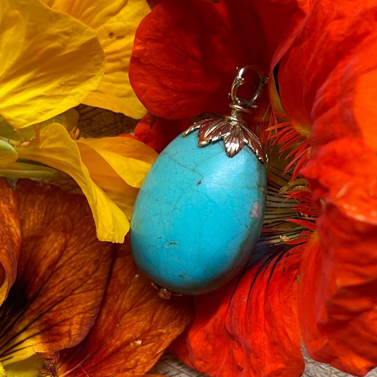 Pendentif Talismanique En Turquoise Surmonté d'Or De La Renaissance. Français, Fin Du XVIe Sièc-photo-4
