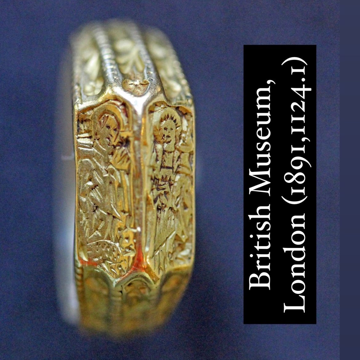 Silver Gilt Iconographic Ring With Female Saints. English, 15th Century.-photo-3