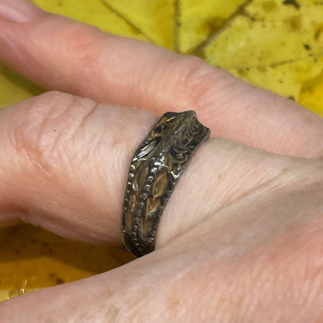 Silver Gilt Iconographic Ring With Female Saints. English, 15th Century.-photo-7