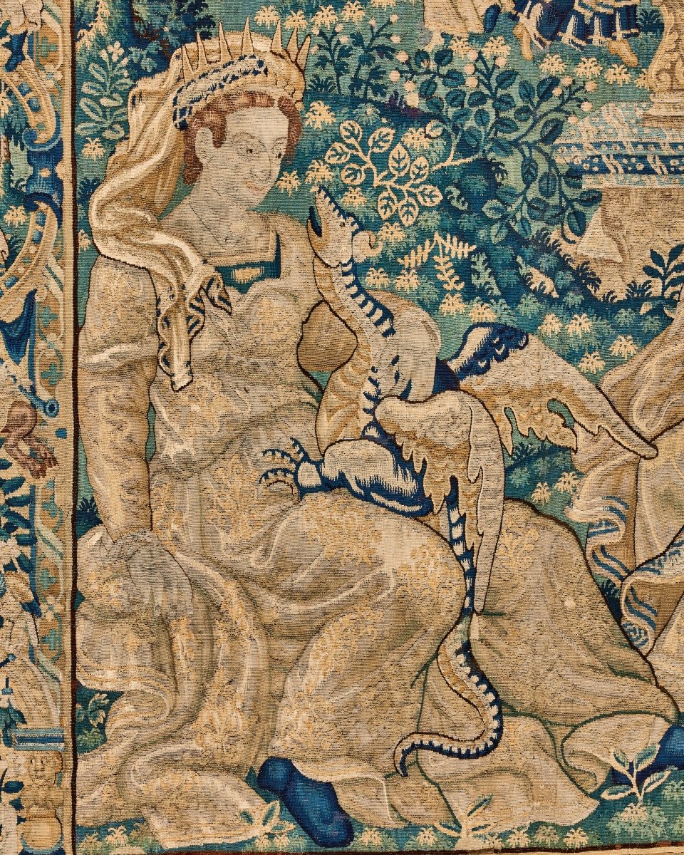 Old Testament Tapestry With The Tower Of Babel. Oudenaarde, Late 16th Century.-photo-2