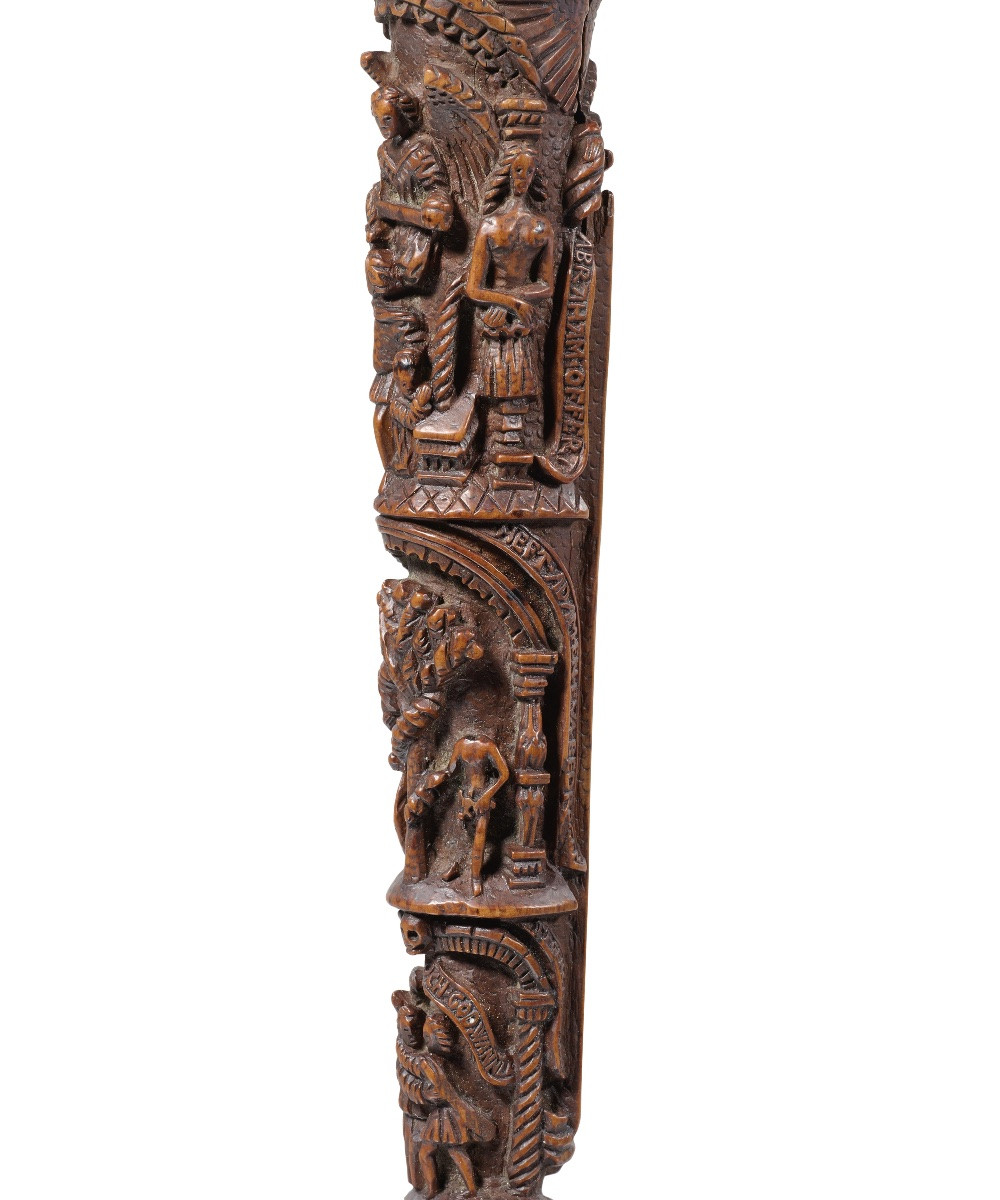 Silver Mounted Boxwood Cutlery Sheath. Dutch, Late 16th Century. -photo-4