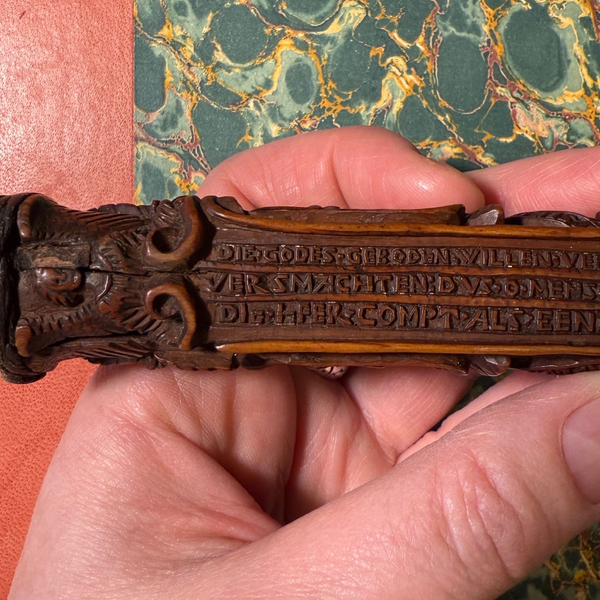 Silver Mounted Boxwood Cutlery Sheath. Dutch, Late 16th Century. -photo-2