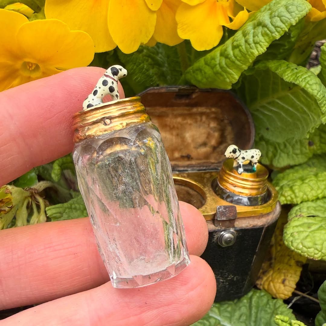 Nécessaire With A Pair Of Scent Bottles With Dalmatians. French, 18th Century.-photo-8