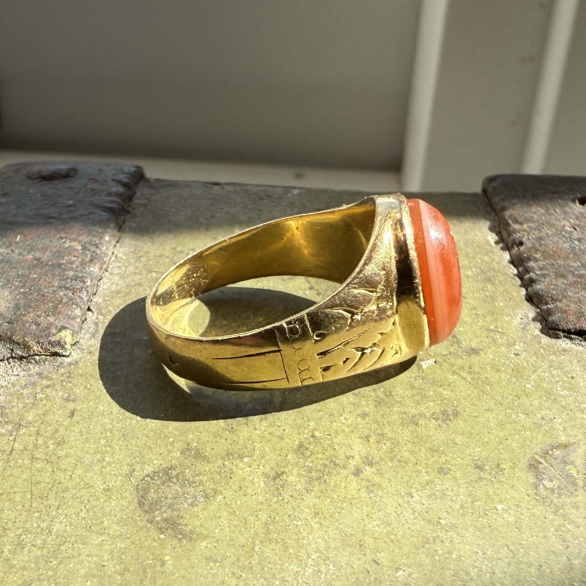 Bague En Or Ornée d'Une Intaille Antique d'Osiris-canope. époque Romaine, Ier-iie Siècle Apr.jc-photo-7