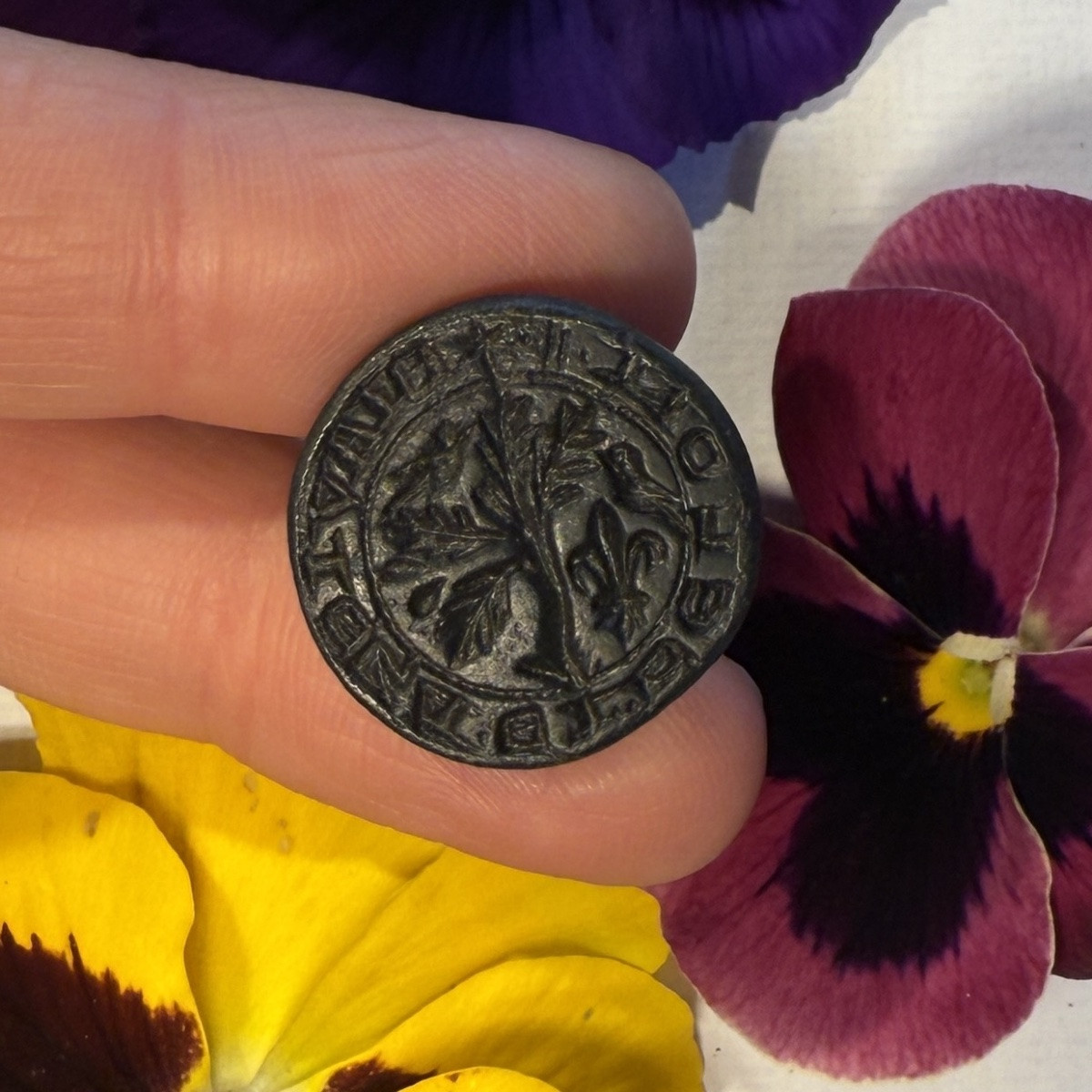 Medieval Bronze Seal. English Or French, 14th Century.-photo-3