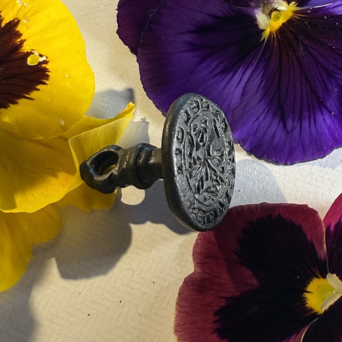 Medieval Bronze Seal. English Or French, 14th Century.-photo-1