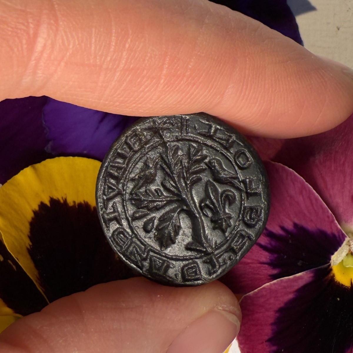 Medieval Bronze Seal. English Or French, 14th Century.-photo-7