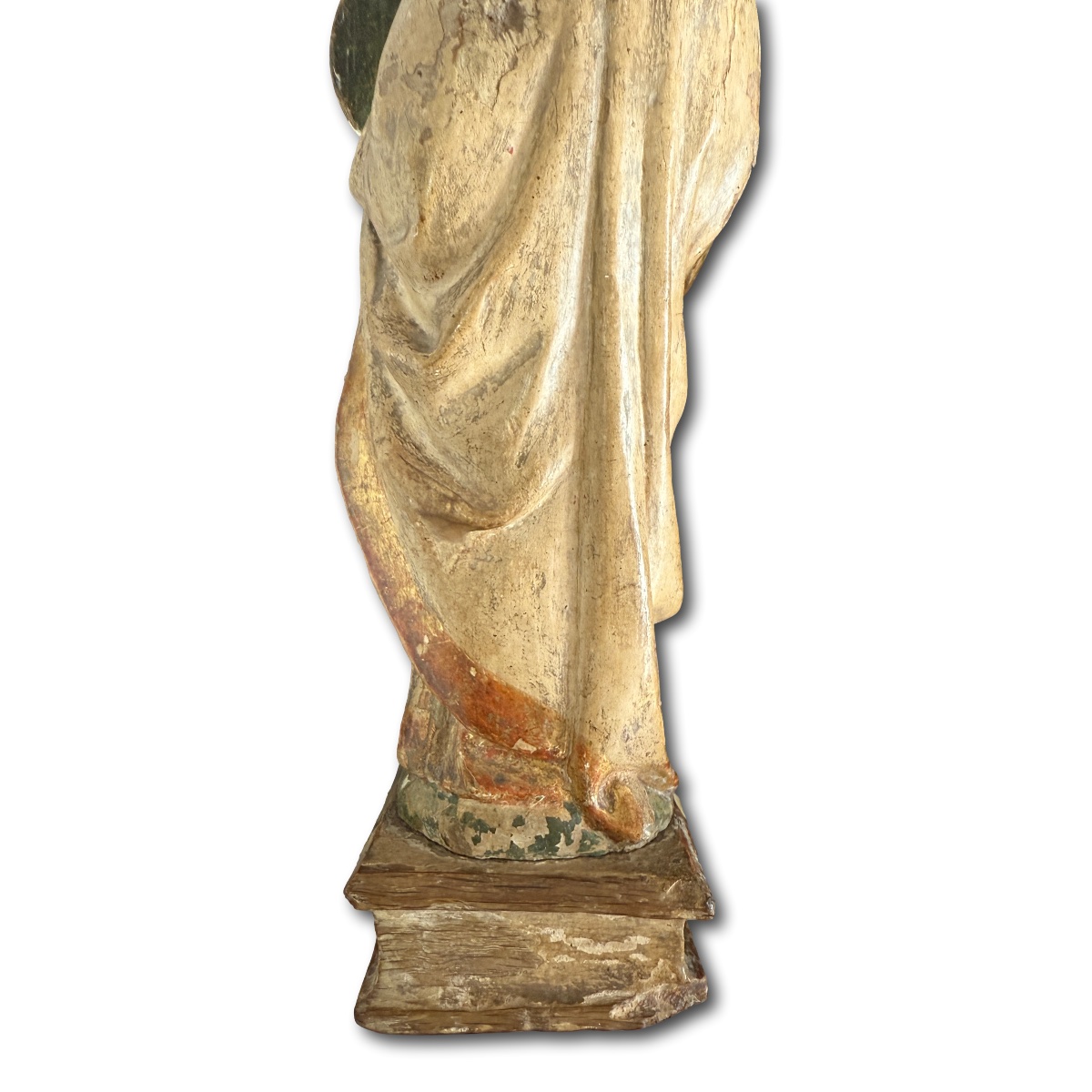 Polychrome Sculptures Of St. John And A Reliquary Figure. Germany, 14th Century.-photo-5