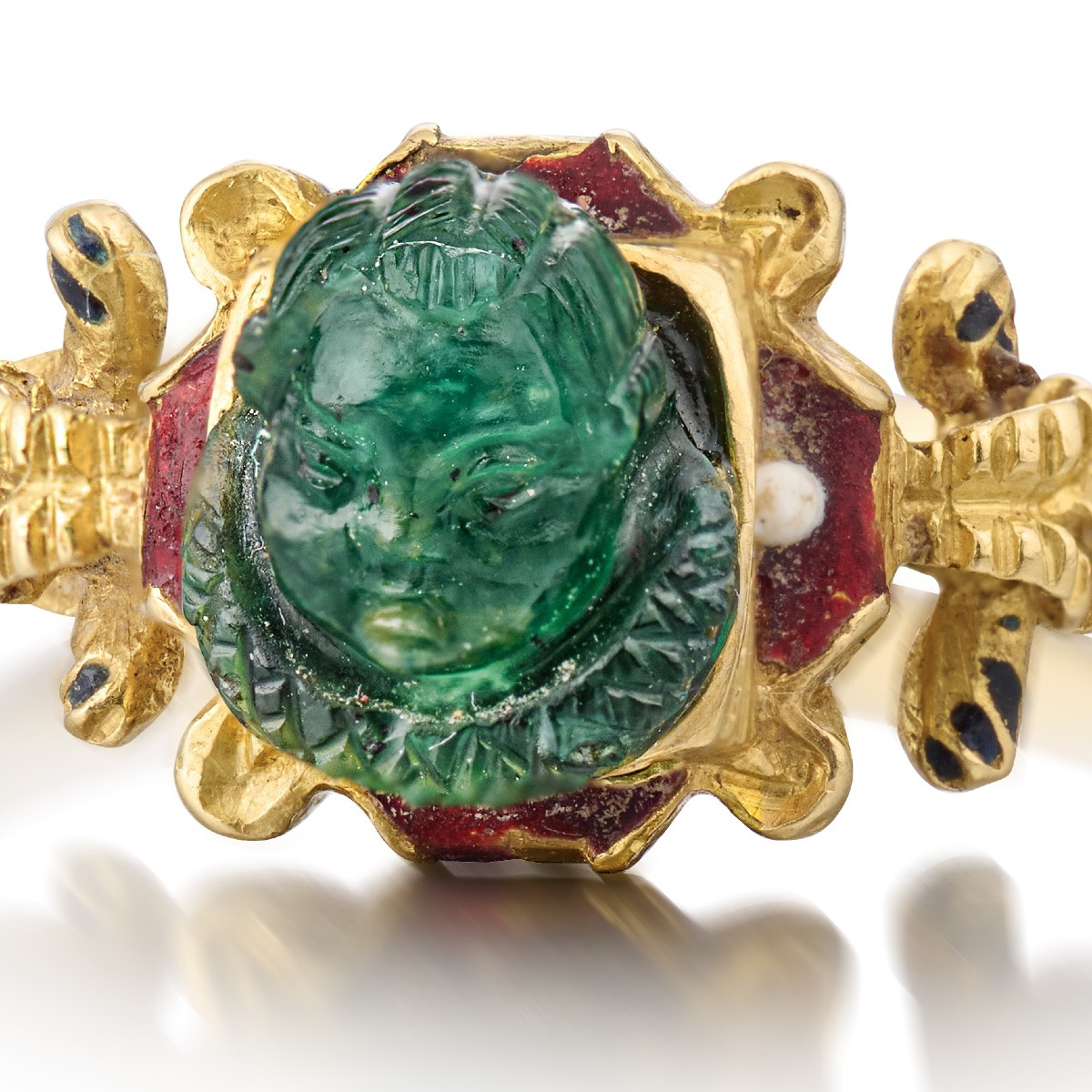 Renaissance Gold Ring With A Roman Cameo Of Eros. West European, 16th Century.-photo-3