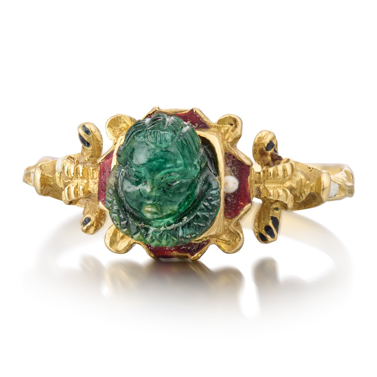 Renaissance Gold Ring With A Roman Cameo Of Eros. West European, 16th Century.-photo-4