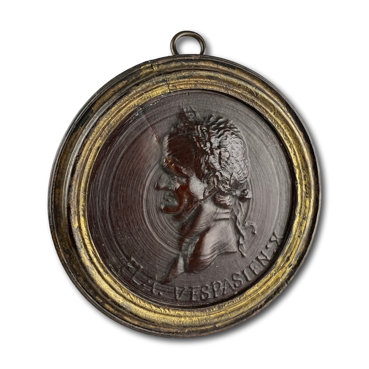 Boxwood Portrait Of The Emperor Vespasian. Italian Or German, 17 - 18th Century.-photo-2