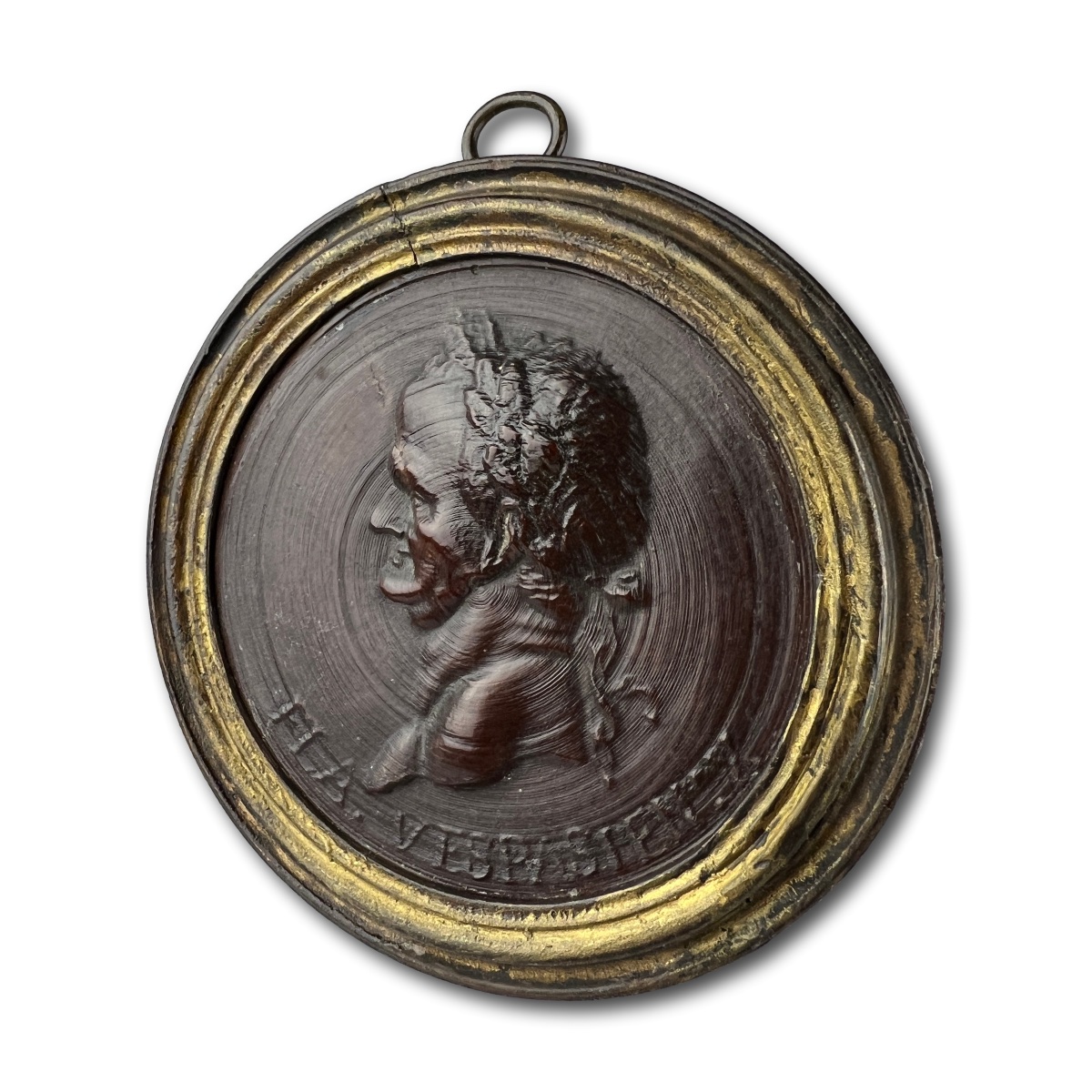 Boxwood Portrait Of The Emperor Vespasian. Italian Or German, 17 - 18th Century.-photo-4