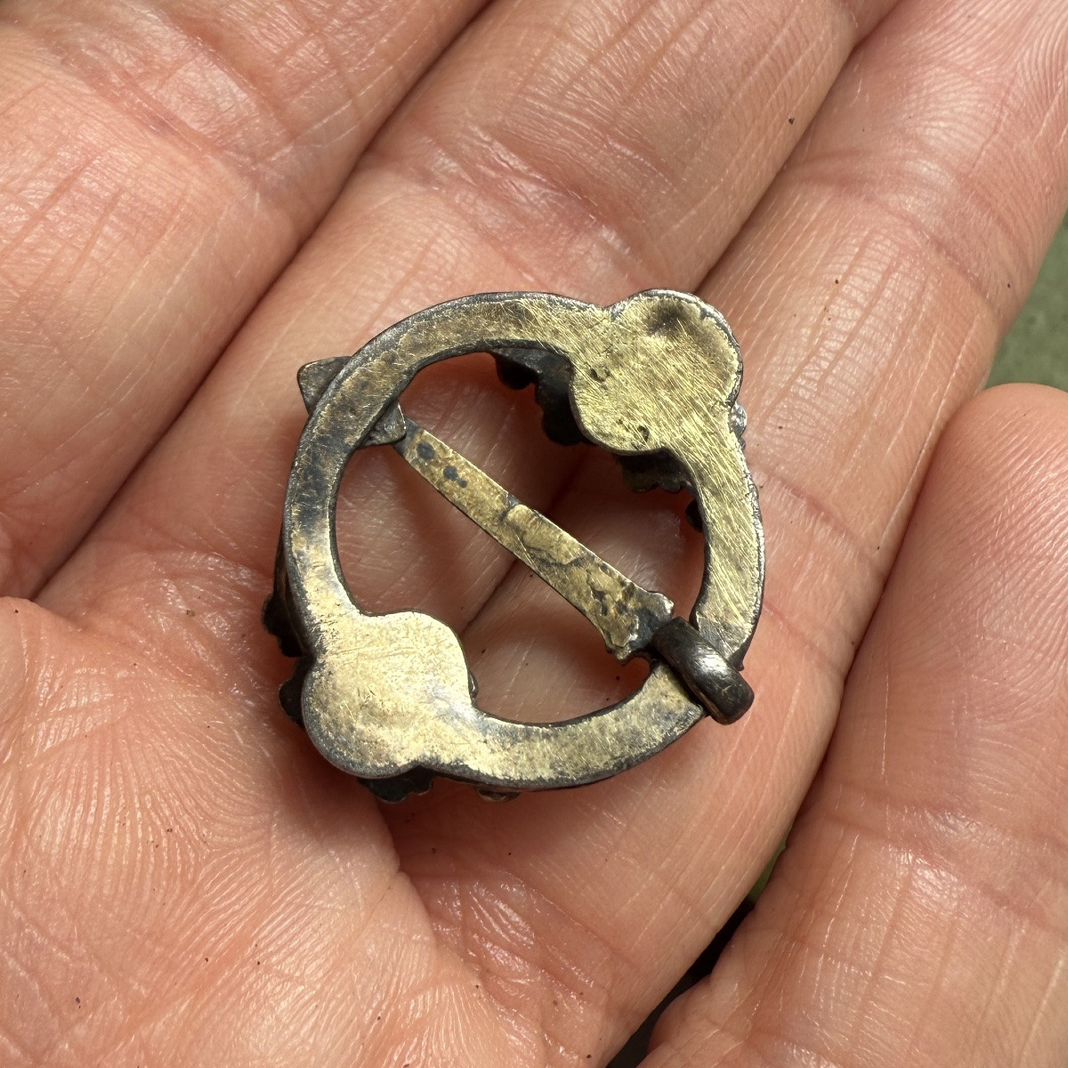 Medieval Silver Brooch With Garnets. English Or French, 13th - 14th Century. -photo-7