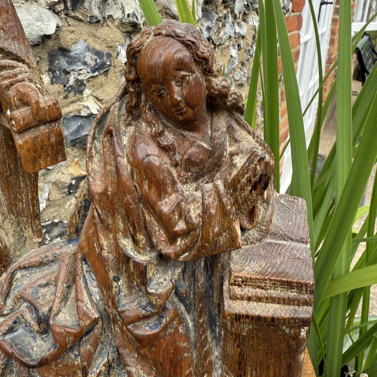 Oak Relief Of The Annunciation. Southern Netherlands, Early 16th Century.-photo-6