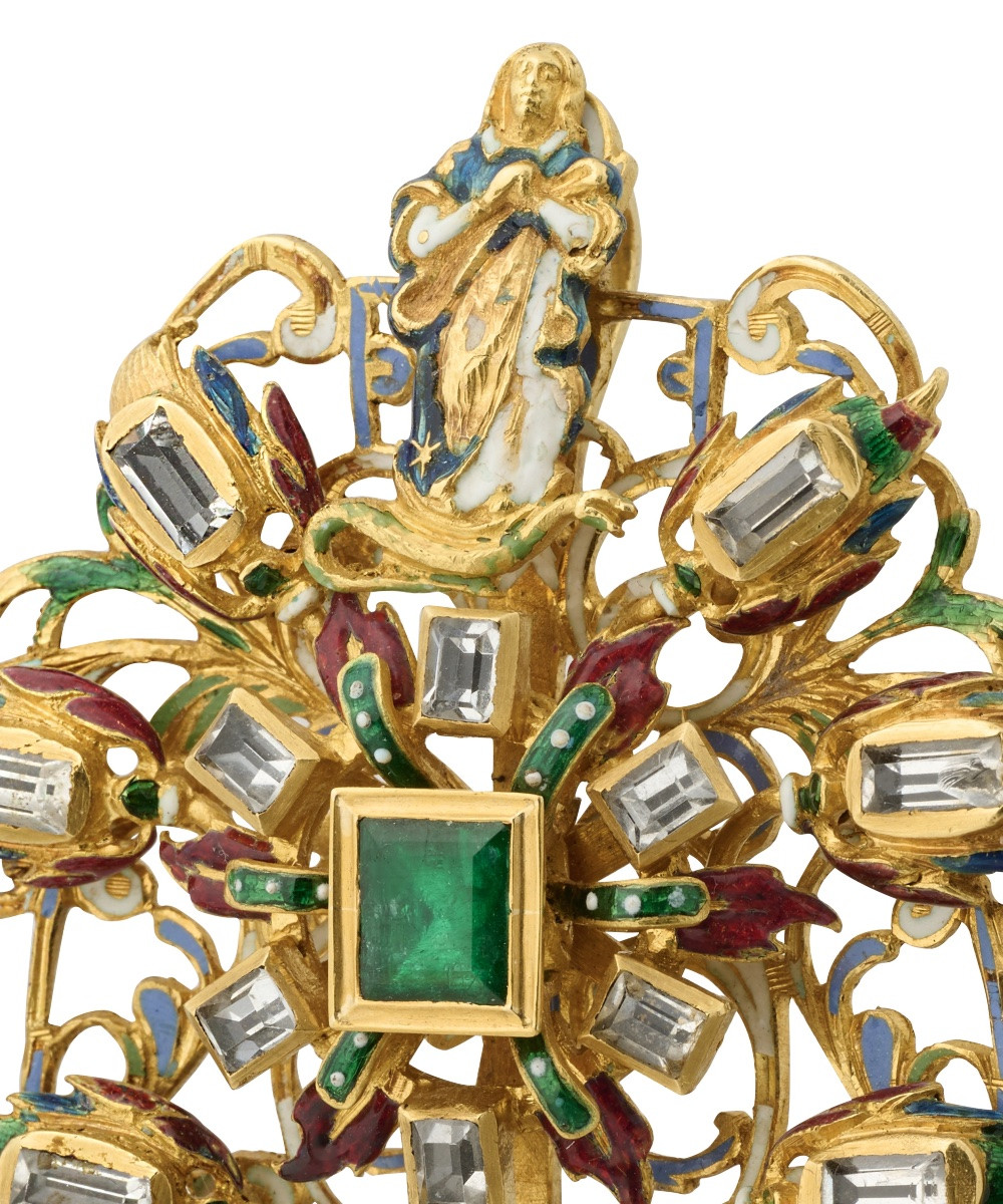 A Large Gold And Enamel Devotional Pendant. German Or Austrian, Circa 1600.-photo-4