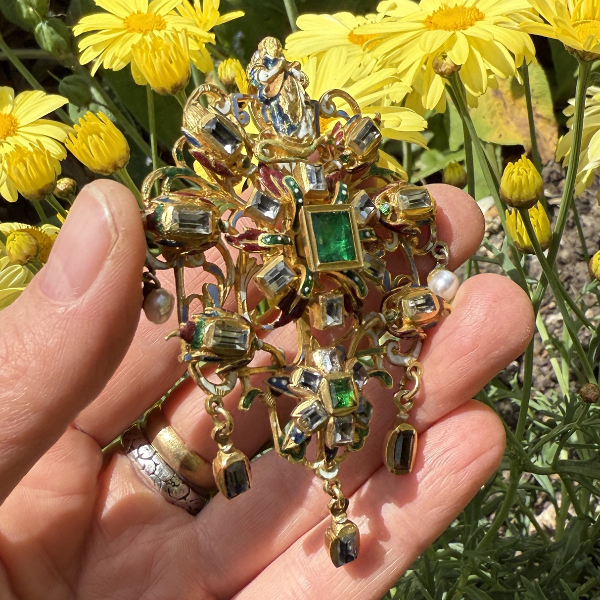 A Large Gold And Enamel Devotional Pendant. German Or Austrian, Circa 1600.-photo-4