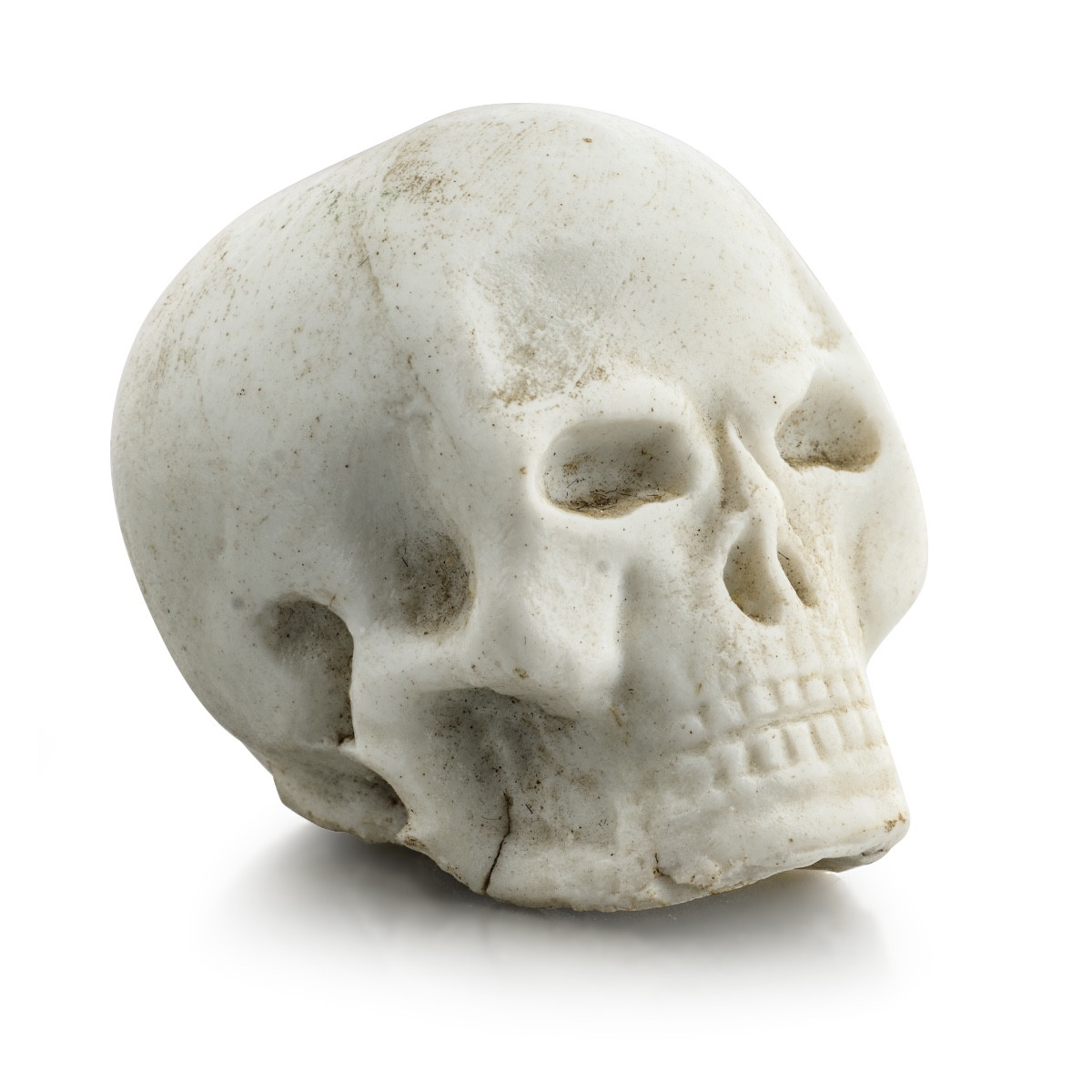 Porcelain Memento Mori Skull. Germany Or France, Second Half Of The 18th Century.