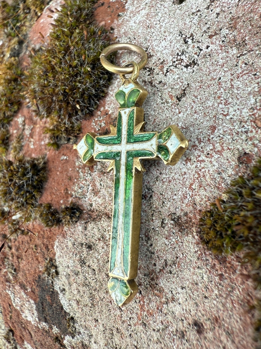 Enamelled Gold Cross With Instruments Of The Passion. German, Early 17th Century-photo-4