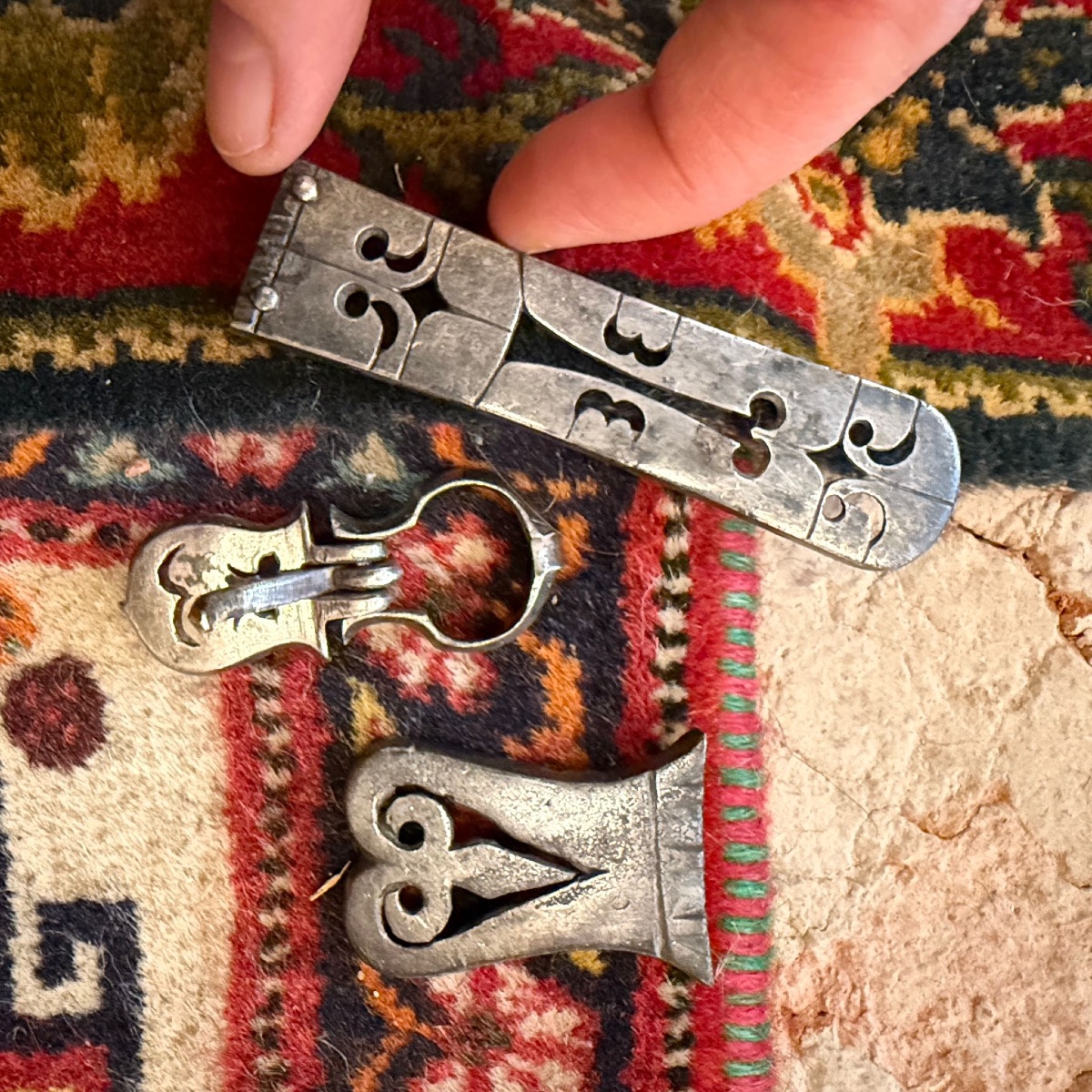 Silver Belt Fittings With Openwork Decoration. Byzantine Empire, 6th–7th Century-photo-1
