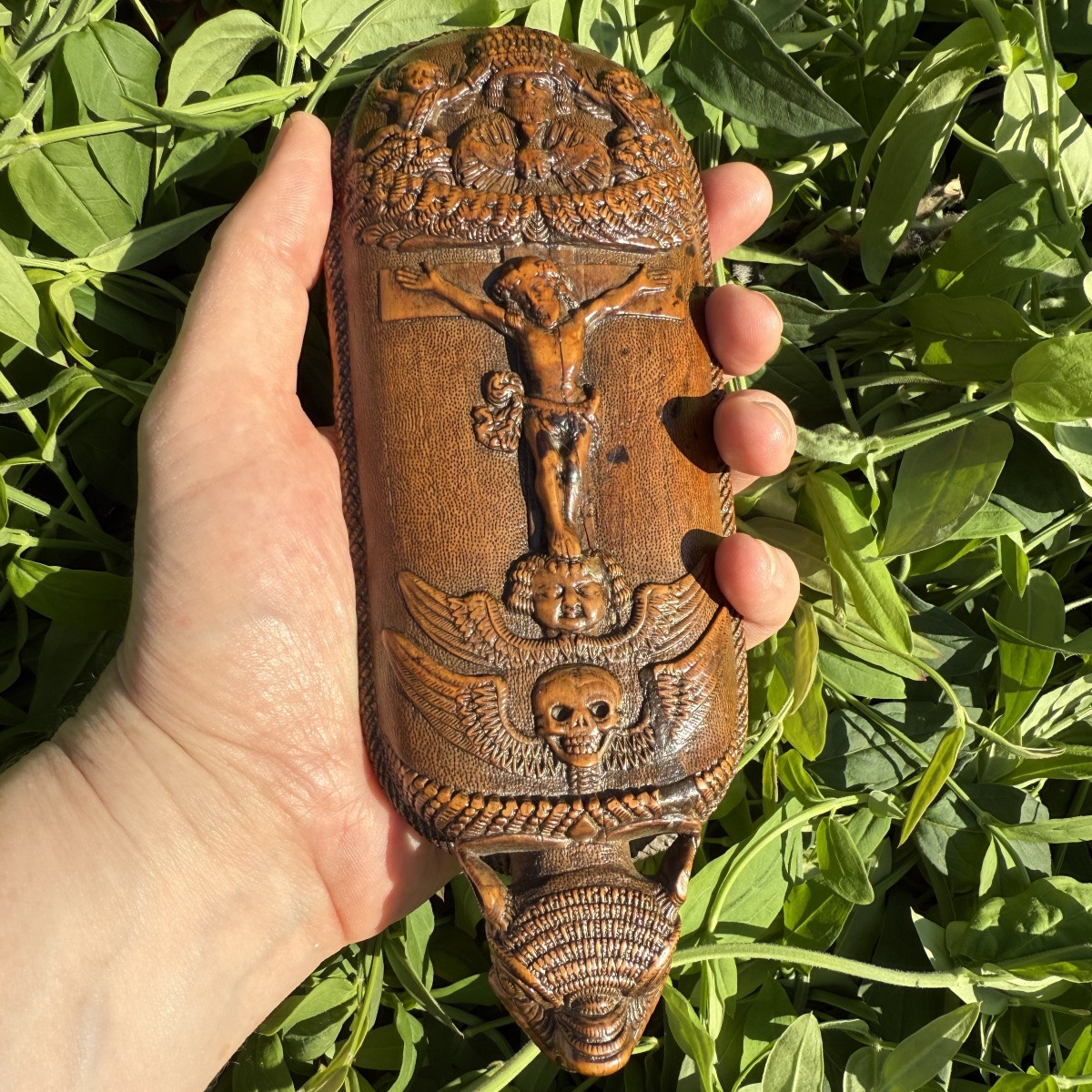 Tobacco Rasp With The Crucifixion And Last Judgement. French, 17th Century.-photo-2