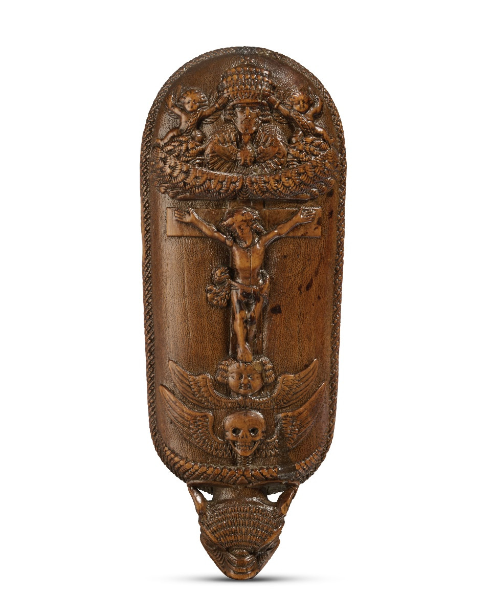 Tobacco Rasp With The Crucifixion And Last Judgement. French, 17th Century.