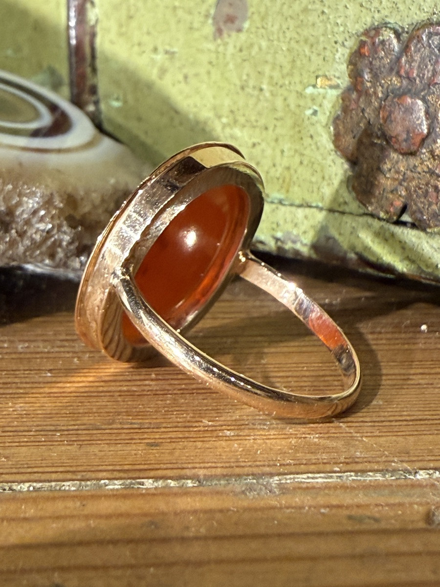 Carnelian Intaglio Ring Depicting King Henri IV Of France. French, 19th Century.-photo-4