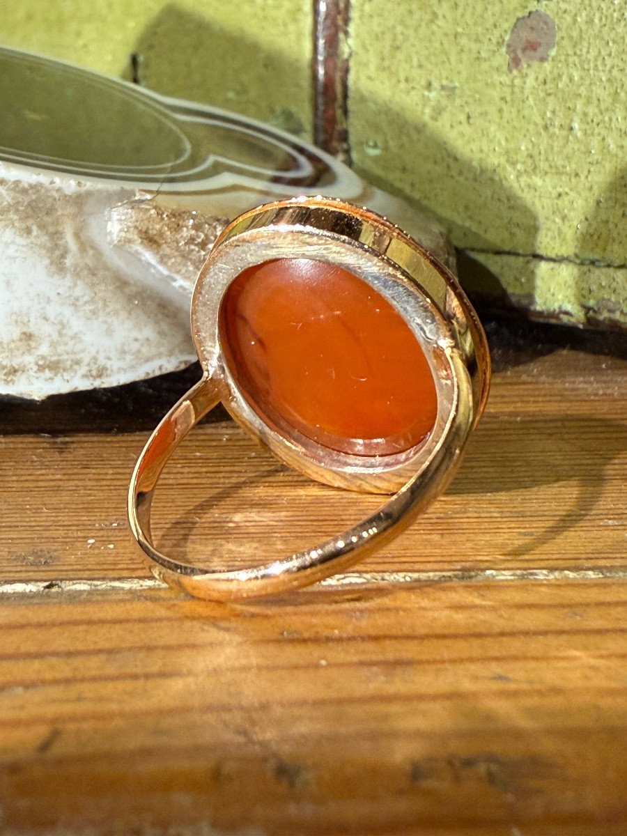 Carnelian Intaglio Ring Depicting King Henri IV Of France. French, 19th Century.-photo-5