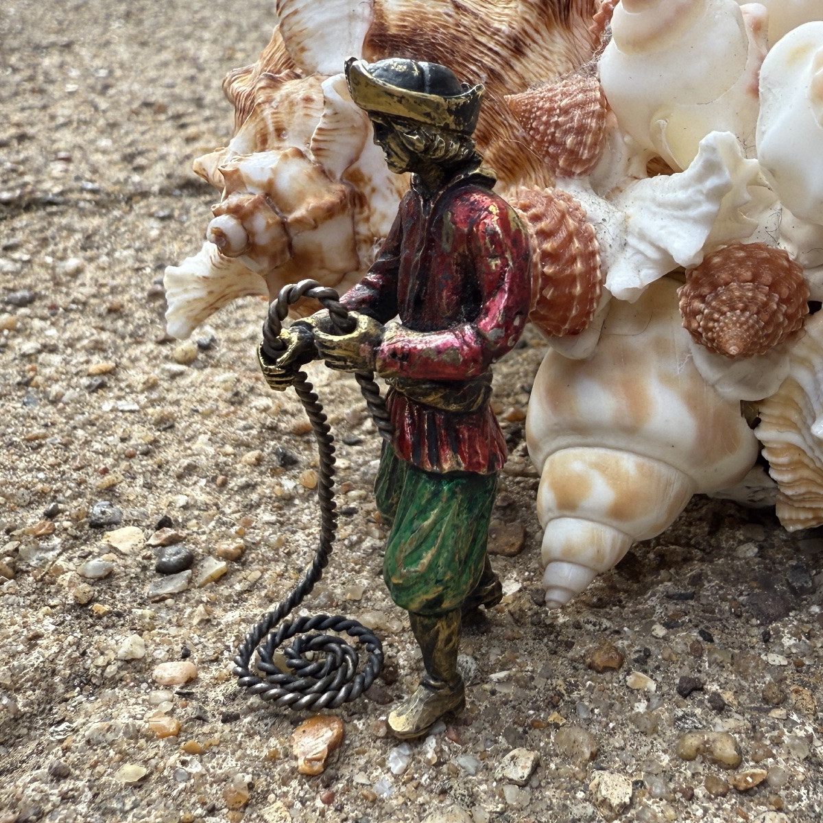 Silver-gilt And Enamel Figure Of A Sailor From A Nef. German, Early 17th Century-photo-2